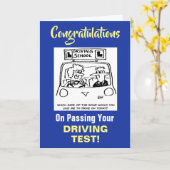 Herzlichen Glückwunsch zum Bestehen des Fahrtests Karte (Gelbe Blume)