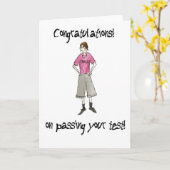 Herzlichen Glückwunsch zum Bestehen eines Tests fü Karte (Gelbe Blume)