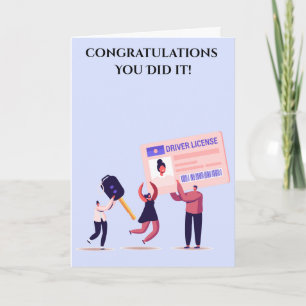 Herzlichen Glückwunsch zum Bestehen Ihrer Fahrprüf Karte