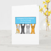 Herzlichen Glückwunsch zum Bestehen Ihrer Prüfunge Karte (Gelbe Blume)