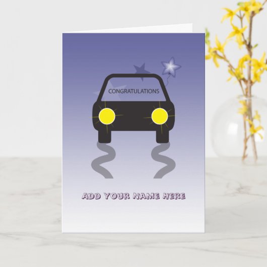 Herzlichen Glückwunsch zum Bestehen Ihrer Testkart Karte (Gelbe Blume)