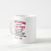 Herzlichen Glückwunsch zum Bestehen Ihres Fahrte Kaffeetasse (Vorderseite Links)