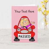 Herzlichen Glückwunsch zum Bestehen Ihres Fahrtest Karte (Gelbe Blume)