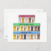 Herzlichen Glückwunsch zum Bestehen Ihres Fahrtest Postkarte (Vorne/Hinten)