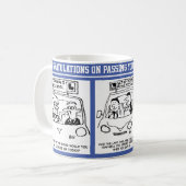 Herzlichen Glückwunsch zum Bestehen von 3 Cartoon. Kaffeetasse (Vorderseite Links)