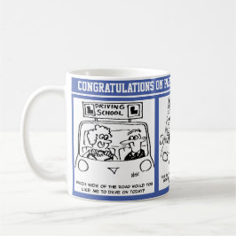 Herzlichen Glückwunsch zum Bestehen von 3 Cartoon. Kaffeetasse