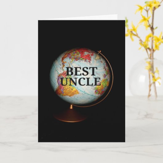 Herzlichen Glückwunsch zum besten Onkel der Welt! Karte (Gelbe Blume)