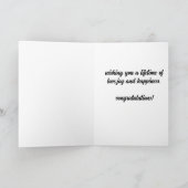 Herzlichen Glückwunsch zum Blumenbanner Karte (Innenseite)