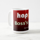 Herzlichen Glückwunsch zum Boss! Kaffeetasse (Vorderseite Links)