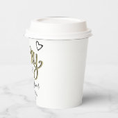 Herzlichen Glückwunsch zum Brautabschied Pappbecher (Links)