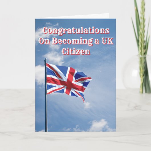 Herzlichen Glückwunsch zum britischen Staatsbürger Karte (Vorderseite)
