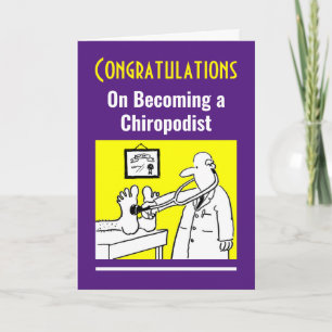 Herzlichen Glückwunsch zum Chiropodisten. Karte
