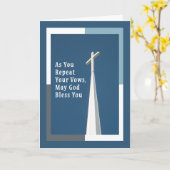 Herzlichen Glückwunsch zum "Deacon with Cross" Karte (Gelbe Blume)