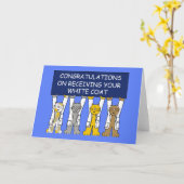 Herzlichen Glückwunsch zum Empfang von White Coat Karte (Gelbe Blume)