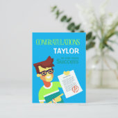 Herzlichen Glückwunsch zum Erfolg seiner Prüfung - Postkarte (Stehend Vorderseite)