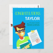 Herzlichen Glückwunsch zum Erfolg seiner Prüfung - Postkarte (Vorne/Hinten)