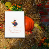Herzlichen Glückwunsch zum Erntedankfest Truthahnk Karte