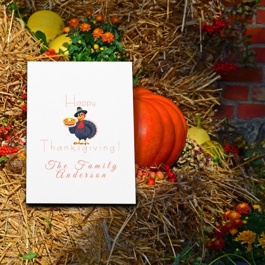 Herzlichen Glückwunsch zum Erntedankfest Truthahnk Karte