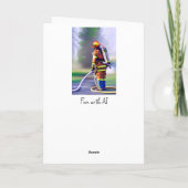 Herzlichen Glückwunsch zum Feuerwehrmann Karte (Rückseite)