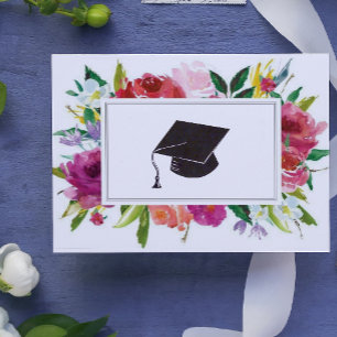Herzlichen Glückwunsch zum Floral-Abschluss Karte