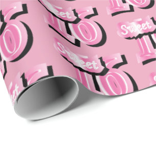 Herzlichen Glückwunsch zum Geburtstag 16 . Geburt Geschenkpapier