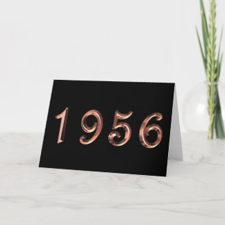 Herzlichen Glückwunsch zum Geburtstag 1956 Jahr de Karte