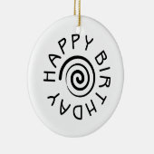 Herzlichen Glückwunsch zum Geburtstag 20. Keramikornament (Rechts)