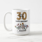 Herzlichen Glückwunsch zum Geburtstag 30 Tasse, In Kaffeetasse (Links)