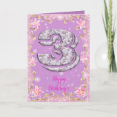 Herzlichen Glückwunsch zum Geburtstag 3 Karte (Vorderseite)