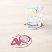 Herzlichen Glückwunsch zum Geburtstag, 40 Unterset Runder Pappuntersetzer (Vor Ort)