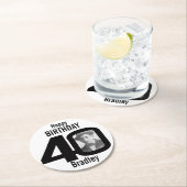 Herzlichen Glückwunsch zum Geburtstag, 40 Unterset Runder Pappuntersetzer (Vor Ort)