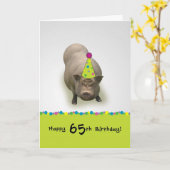 Herzlichen Glückwunsch zum Geburtstag, 65. Geburts Karte (Gelbe Blume)