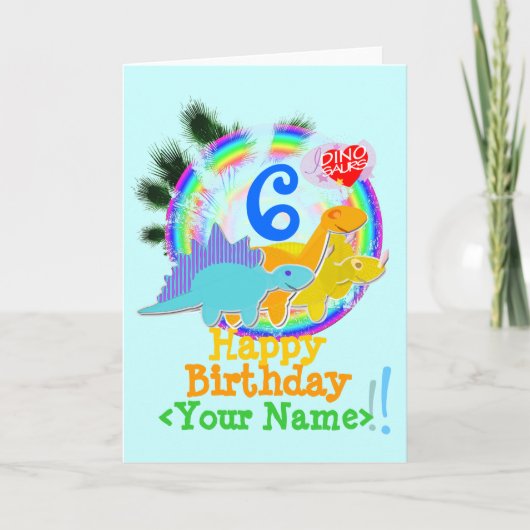 Herzlichen Glückwunsch zum Geburtstag 6 Jahre, Ihr Karte (Vorderseite)