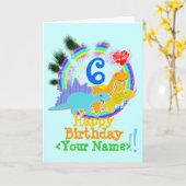 Herzlichen Glückwunsch zum Geburtstag 6 Jahre, Ihr Karte (Gelbe Blume)