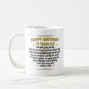  Herzlichen Glückwunsch zum Geburtstag, 70 Jahre  Kaffeetasse