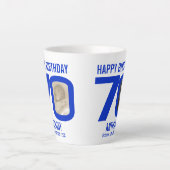 Herzlichen Glückwunsch zum Geburtstag 70 zwei Foto Milchtasse (Vorderseite)