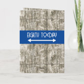 Herzlichen Glückwunsch zum Geburtstag 80 heute Nam Karte (Rückseite)