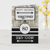 Herzlichen Glückwunsch zum Geburtstag 80 heute sch Karte (Gelbe Blume)