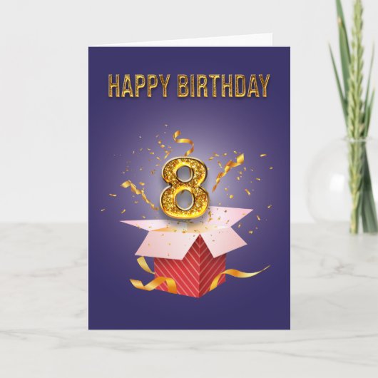 Herzlichen Glückwunsch zum Geburtstag 8 Karte (Vorderseite)