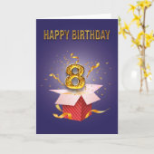 Herzlichen Glückwunsch zum Geburtstag 8 Karte (Gelbe Blume)