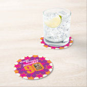 Herzlichen Glückwunsch zum Geburtstag, 90 Unterset Runder Pappuntersetzer (Vor Ort)