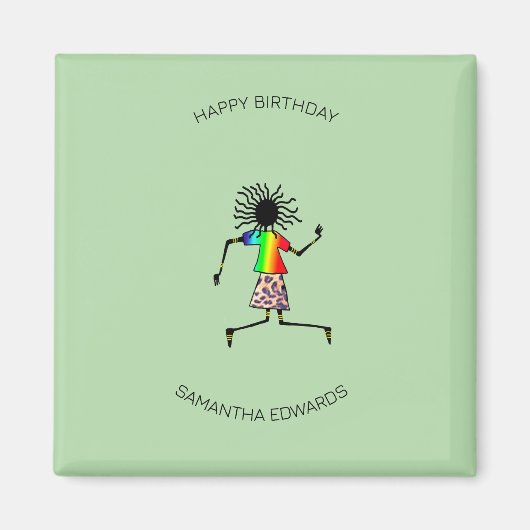 Herzlichen Glückwunsch zum Geburtstag, African Art Magnet (Vorne)