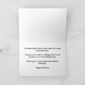 Herzlichen Glückwunsch zum Geburtstag an einen gro Karte (Innenseite)