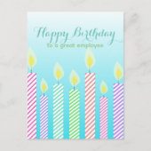 Herzlichen Glückwunsch zum Geburtstag an einen gro Postkarte (Vorderseite)