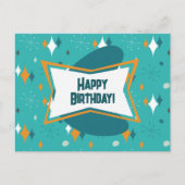 Herzlichen Glückwunsch zum Geburtstag, Aquamarine Postkarte (Vorderseite)