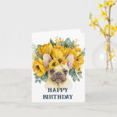 Herzlichen Glückwunsch zum Geburtstag Aquarellblum Karte (Gelbe Blume)