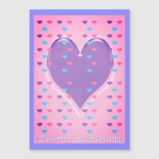 Herzlichen Glückwunsch zum Geburtstag auf Deutsch  Magnetkarte (Vorderseite)