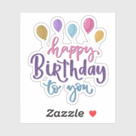 Herzlichen Glückwunsch zum Geburtstag auf Ihrem Au Aufkleber