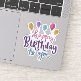 Herzlichen Glückwunsch zum Geburtstag auf Ihrem Au Aufkleber