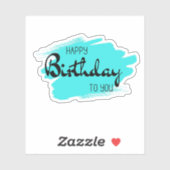 Herzlichen Glückwunsch zum Geburtstag auf Ihrem Au Aufkleber (Blatt)